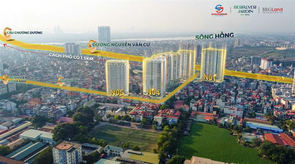 Căn 2pn+1 diện tích 81m2 ban công đông nam rẻ nhất berriver jardin, sẵn sổ