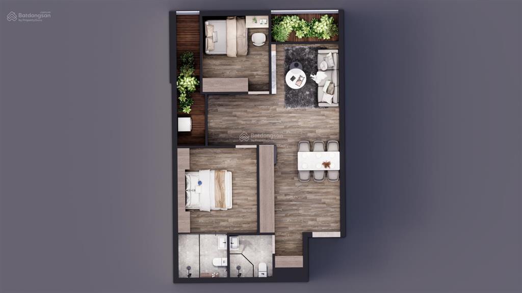 Trực tiếp cđt ruby park bán căn 79m2 2pn giá 57 triệu/m2 (~4,5 tỷ), hỗ trợ vay ngân hàng