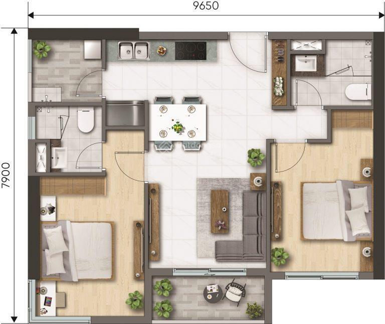 Bán căn góc 2pn 70m2 giá 5,050 tỷ allin dự án daqua q8