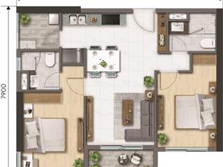 Bán căn góc 2pn 70m2 giá 5,050 tỷ allin dự án daqua q8