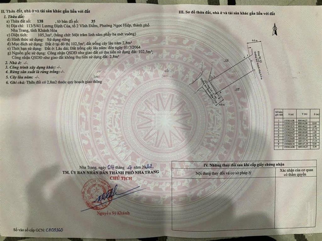 Bán nhà 1 trệt, 1 lầu hẻm 113 lương đình của  p. tây nha trang