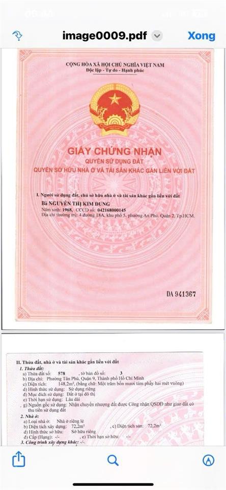 Bán lô đất 2 mặt tiền phường tân phú