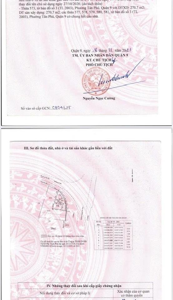 Bán lô đất 2 mặt tiền phường tân phú