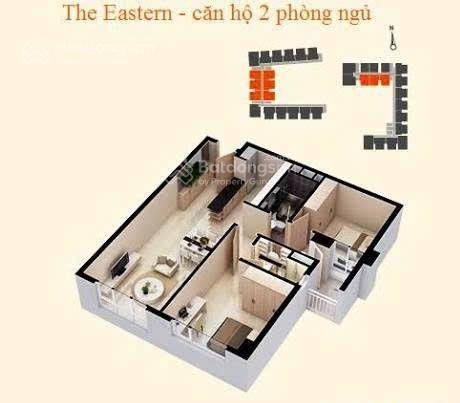 [3,3ty] hạ 300tr chính chủ bán căn the eastern 2pn 2wc  sổ hồng riêng nhà đẹp tầng đẹp siêu rẻ