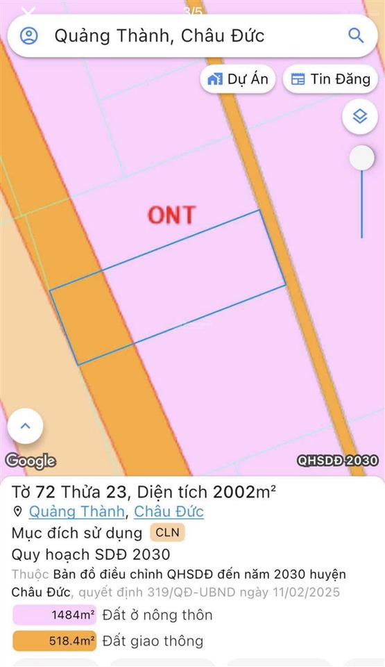 Bán lô đất bình giã! chính chủ hơn 2000m2