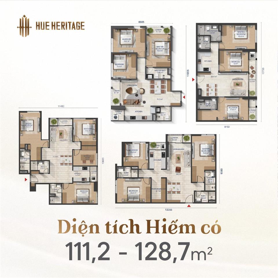 Hàng hiếm độc nhất căn hộ 3 phòng ngủ view sông hương hiếm tại trung tâm huế