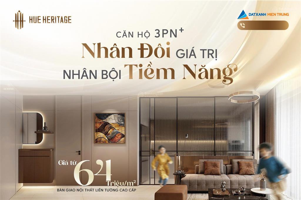 Hàng hiếm độc nhất căn hộ 3 phòng ngủ view sông hương hiếm tại trung tâm huế