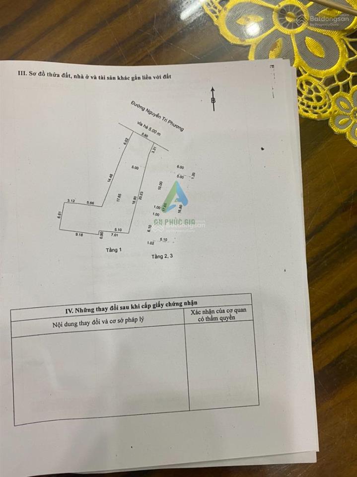 Bán đất mặt tiền nguyễn tri phương 494,5m2 (ngang 10m) 2 chiều giá 59,5 tỷ