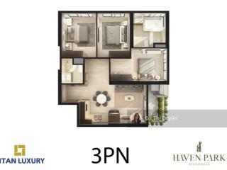 Bán nhanh căn 3 ngủ, haven park, 79m² sử dụng  giá 5 tỷ 7 bao sổ