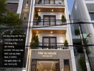 Toà nhà chdv tầm vu dòng tiền 80 triệu/tháng | 4.2x16m nh 5.2m | 6 tầng 8chdv+2 9wc | 12.6 tỷ tl