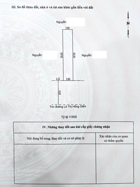 Bán đất mặt tiền chưa thổ cư tại 212 lê thị hồng gấm, 3 tỷ, 78m2, giá tốt.