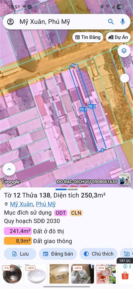 Bán đất diện tích 750 m3 (nhà trọ trên đất)