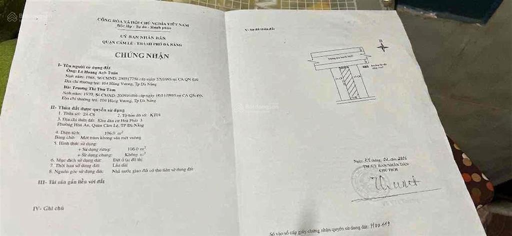 Bán 2 căn liền kề mặt tiền tô vĩnh diện