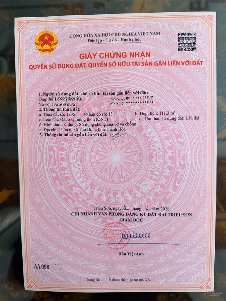 Đất nền ven kcn lam sơn sao vàng