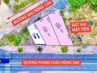 Đất 2 mặt tiền đ. phong châu  nam nha trang  111,1m2, ngang 7,3m giá 42 tr/m2