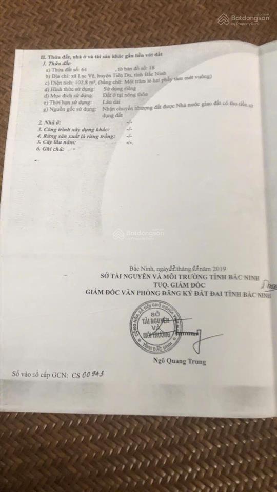 Chính chủ bán trục chính giãn dân lạc vệ. thành phố bắc ninh.