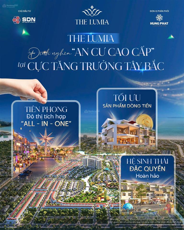 Chỉ từ 5 tỷ 9 cho căn nhà phố xây sẵn 3 tầng 1 tum  the lumia liên chiểu tây bắc đà nẵng