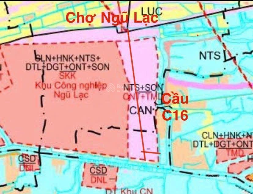 Mặt tiền đối diện khu hành chính xã ngũ lạc  ngang 5m, dài 23m  giá 615 triệu
