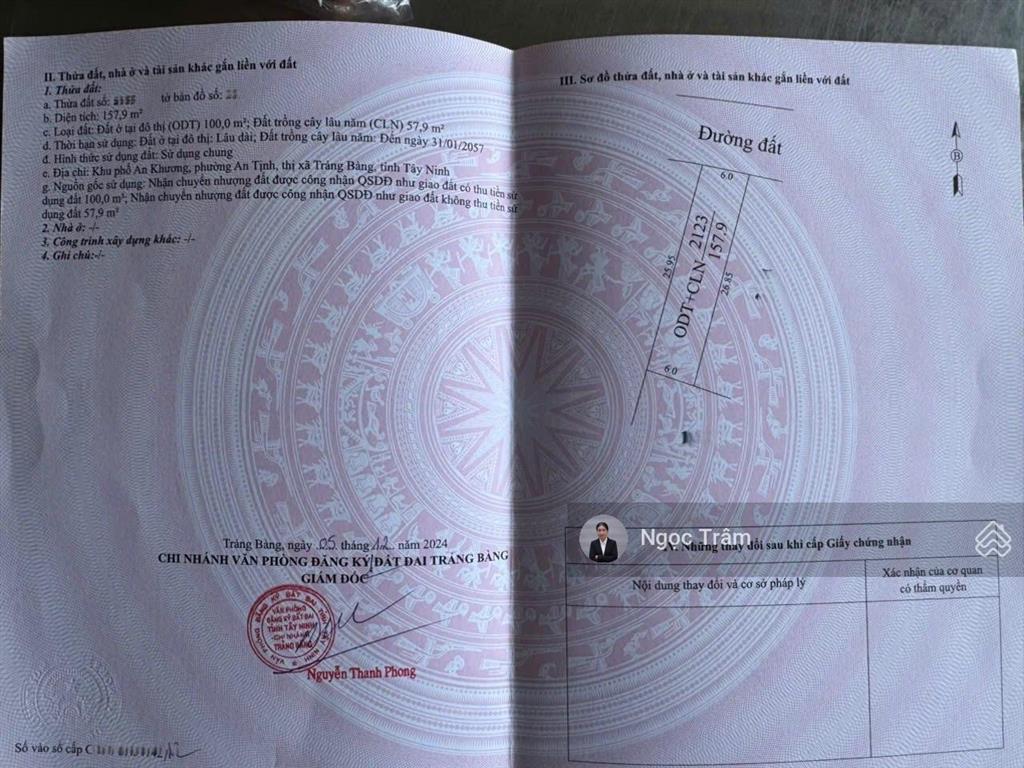 Sos! dãy trọ (6mx26m)157m2 giá 700 triệu ngay kcx linh trung 3 đường an khương tây ninh shr