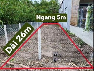 Chủ gửi bán gấp lô đất 131m2 (5x26) đường giồng cát, xã tân phú trung, huyện củ chi gần xuyên á