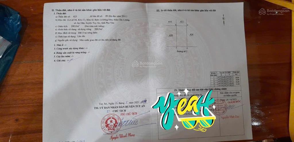Cần bán 200m2 tái định cư đồng đèo, tuy an. sát quốc lộ 1a, gần trạm thu phí