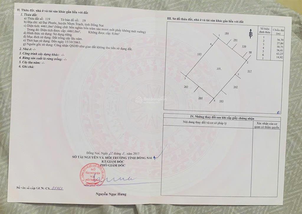 Đất đối diện chợ đại phước  đón đầu cầu cát lái