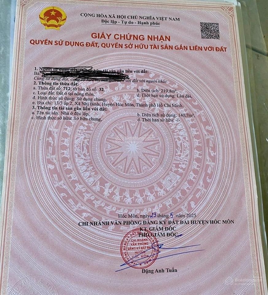 Nhà sổ hồng riêng 2 nguoi bán đồ sỡ huu 2 nguòi