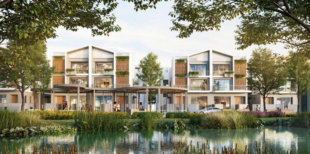 Bán nhà phố the meadow bình chánh, thanh toán 20% nhận nhà, 100m², 4pn, 4wc, 3 tầng, mặt tiền 12m
