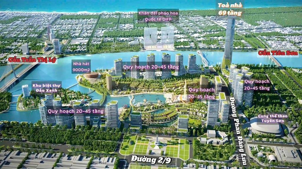 Booking downtown đà nẵng tháp 69 tầng cao 408m, biểu tượng mới bên sông hàn