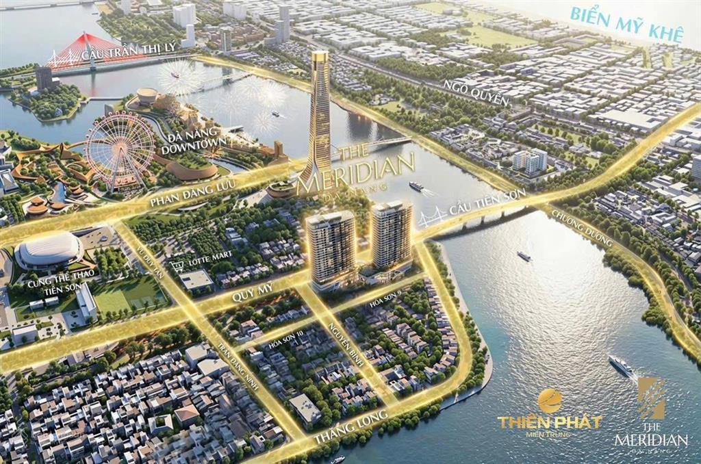 Quỹ căn ngoại giao meridian đà nẵng m22216 chỉ 4,99 tỷ 88tr/m2 view sông hàn và downtown 69 tầng
