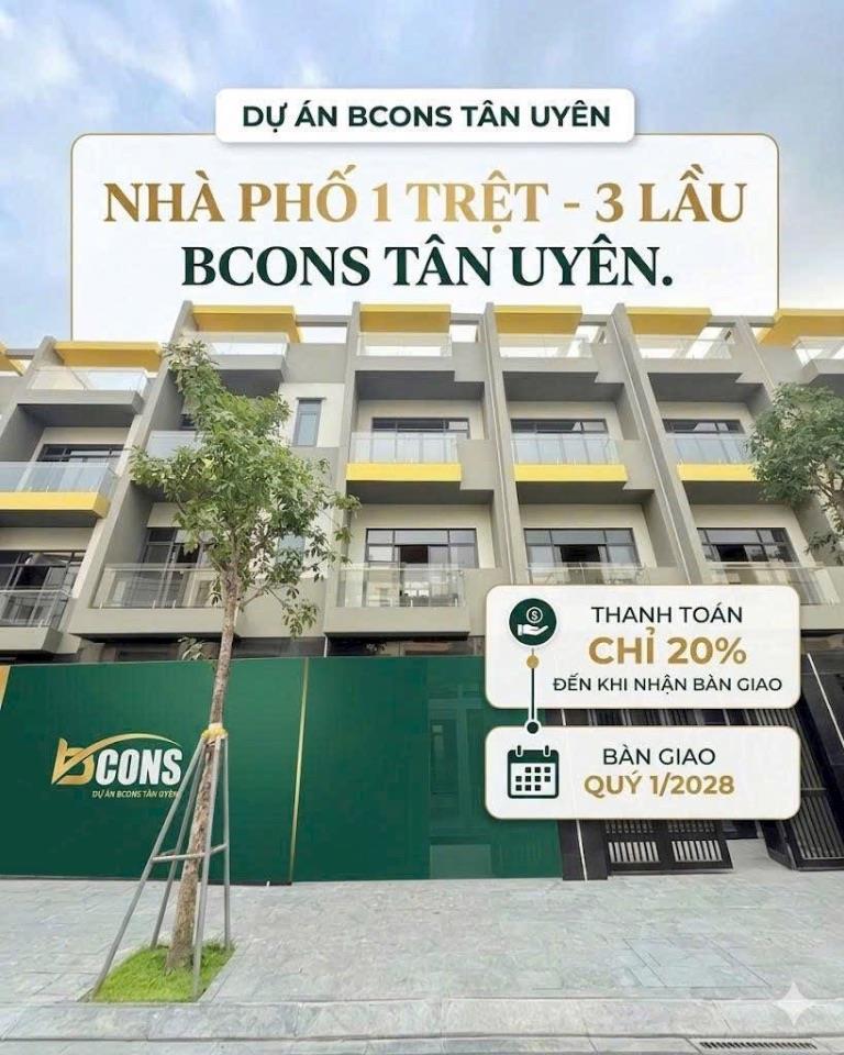 Chỉ từ 3,5 tỷ, sở hữu nhà phố mặt tiền, không gian sống tiện nghi giữa khu dân cư phát triển.