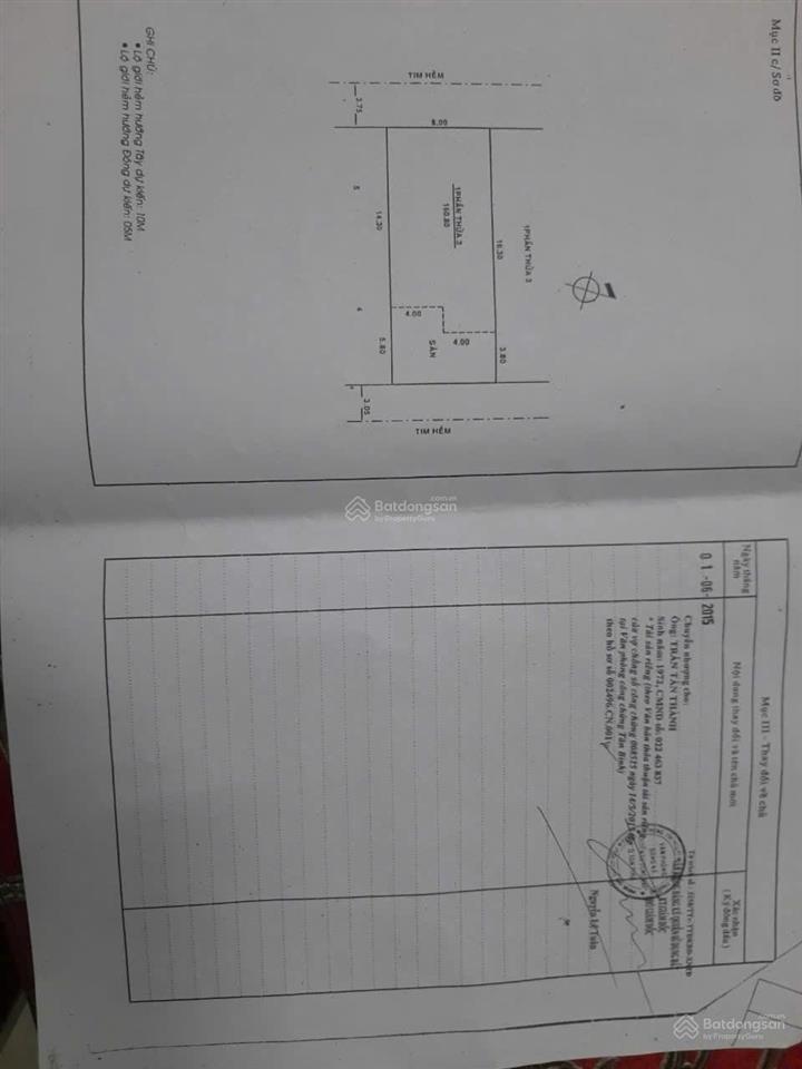 Bán đất hẻm nhựa 8m 1 sẹt thoại ngọc hầu phú thạnh tân phú, dt 4x9.1=36.4m giá 4.95tỷ