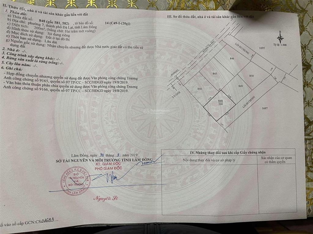 Chính chủ bán lô đất đa phú đẹp vuông vức, đường nhựa 7 mét tại đà lạt cách chợ đêm trung tâm 5 km