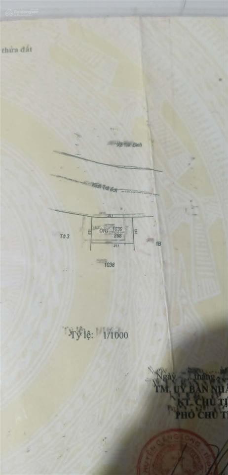 Chính chủ bán đất 268m² xã tân an, càng long, trà vinh có sổ riêng