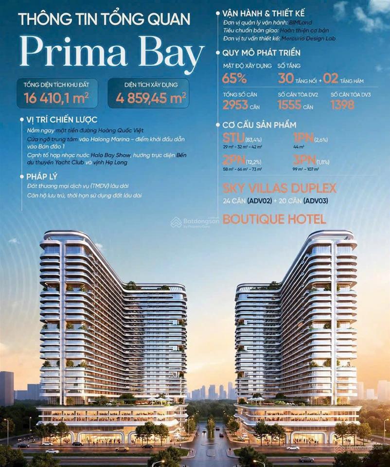 Căn hộ chung cư bán tại prima bay, 1,6 tỷ, 30m2, view bến du thuyền yacht club