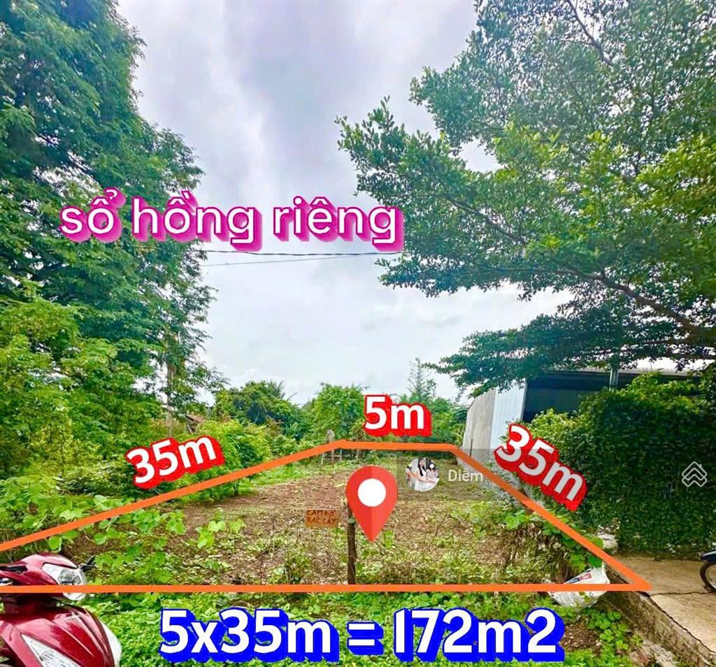 Cần bán lô đất 1 sẹc đ.đt 787 thông qua ql22 gần trung tâm trảng bàng, dt 172m2 giá 850tr, sổ riêng