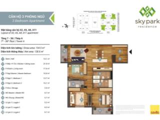 Rẻ nhất sky park  cầu giấy  127m2, 3pn 2vs, căn góc, nhà đẹp, giá nhỉnh 13 tỷ