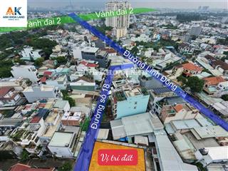 Bán lô góc 2 mặt tiền đường 7m thông thoáng ngang 5.25m cực hiếm đường linh đông ngay phạm văn đồng