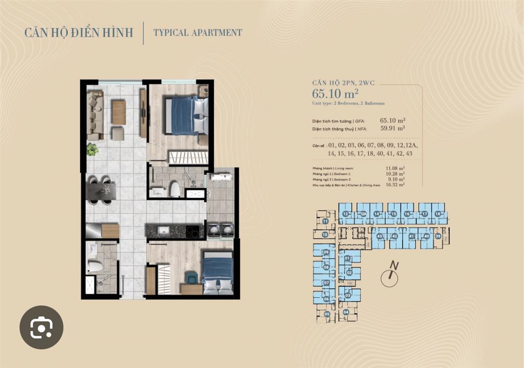 CHÍNH CHỦ SANG NHƯỢNG THE GIO RIVERSIDE – CĂN 2PN, VIEW LANDMARK 81, GIÁ 3,2 TỶ