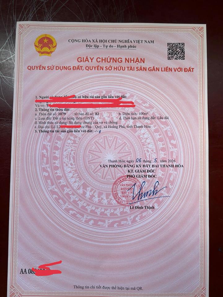 ►  ĐẤT NỀN SỔ ĐỎ – MẶT TIỀN QUỐC LỘ 1A – CỬA NGÕ TP. THANH HÓA