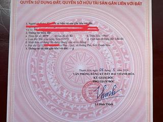 ►  ĐẤT NỀN SỔ ĐỎ – MẶT TIỀN QUỐC LỘ 1A – CỬA NGÕ TP. THANH HÓA