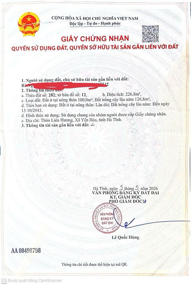 CHÍNH CHỦ CẦN BÁN LÔ ĐẤT ĐẸP GẦN SÂN GOLF FLC HÀ TĨNH – CƠ HỘI ĐẦU TƯ TIỀM NĂNG
