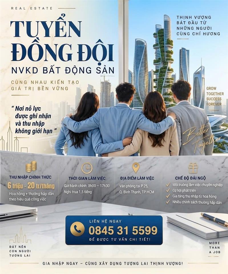 CƠ HỘI VIỆC LÀM NVKD BDS
