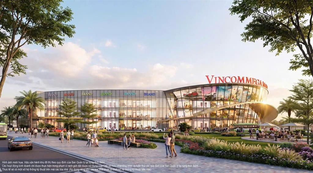 Phối cảnh trung tâm thương mại Vincom Mega Mall (4,6ha) tại Vinhomes Saigon Park.