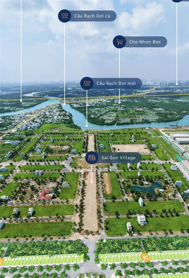 Hàng vip, saigon village, lg 15 m giá chỉ 2 tỷ 060 triệu. dt 80m2, gần sông mát mẻ
