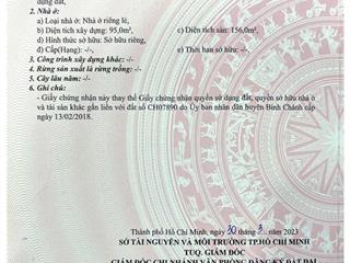 BÁN Nhà PHONG PHÚ BÌNH CHÁNH  HẺM XE HƠI 5M  GIÁ 7,2 TỶ