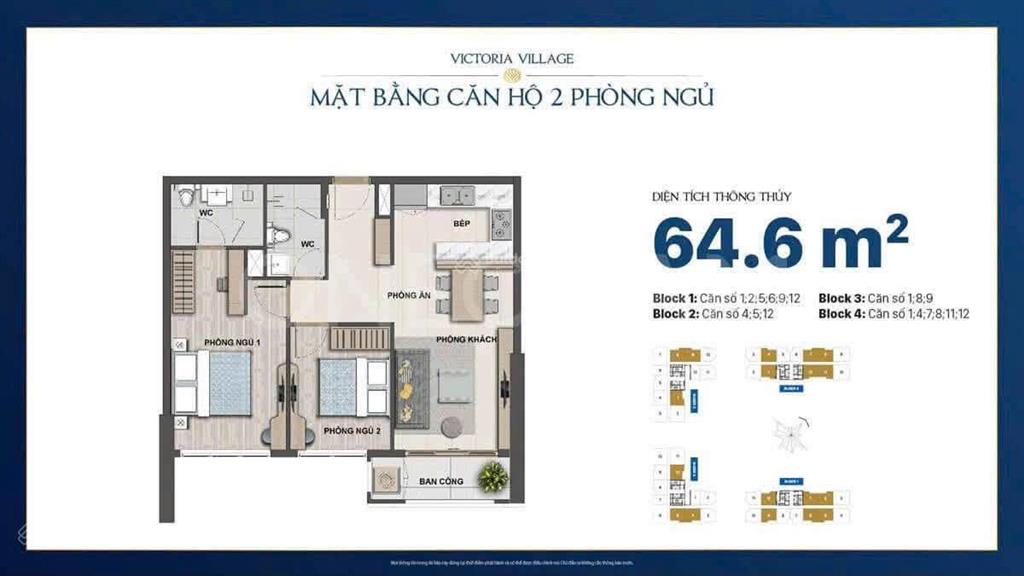 Chính chủ cần bán 2pn victoria village giá 6 tỷ
