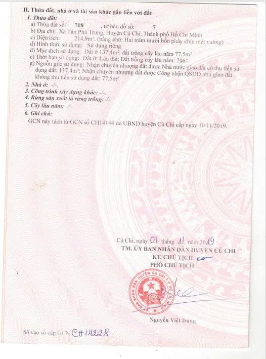► BÁN ĐẤT CỦ CHI – GIÁ TỐT CHỈ 5,2 TỶ (THƯƠNG LƯỢNG NHẸ)