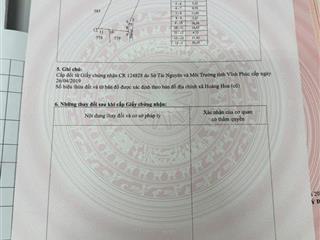 Bán đất chính chủ tại thôn 9, xã hoàng hoa, huyện tam dương, vĩnh phúc (cũ)
