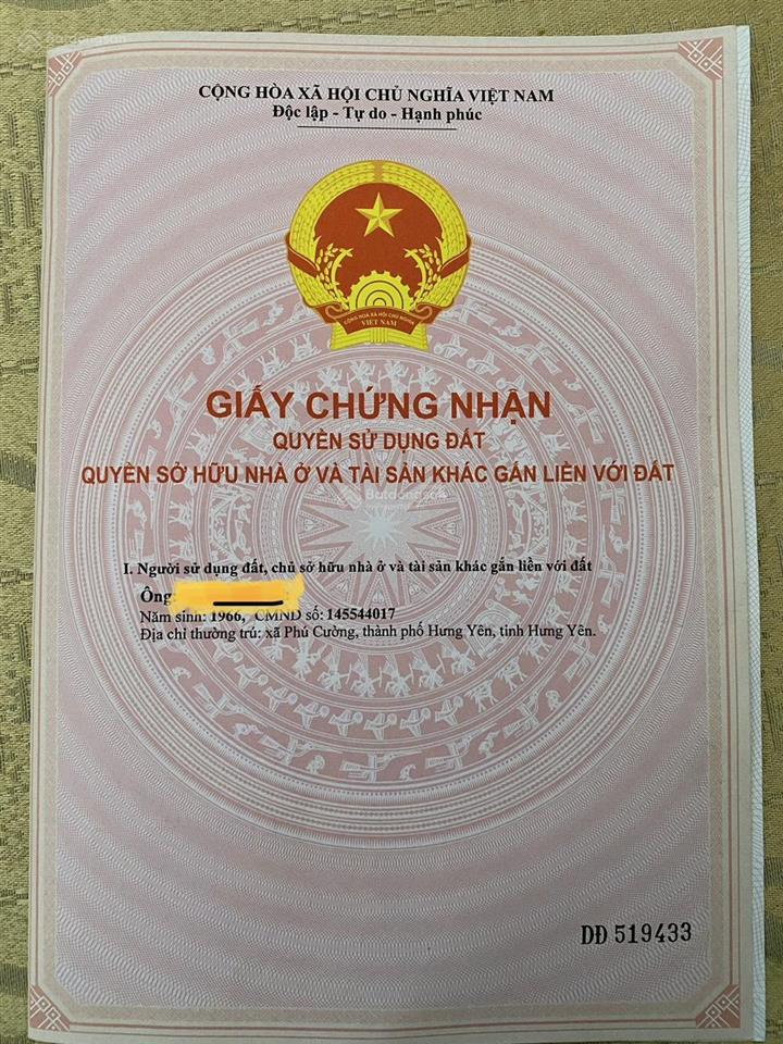 Bán đất tại hiệp cường, 27 triệu / m2, 178m2, mặt tiền 6m. cách ql 39a 350m